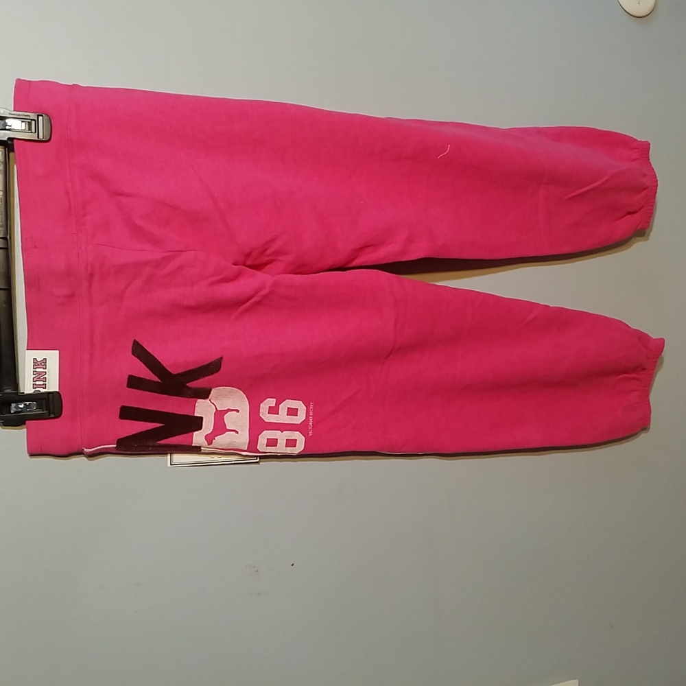 VICTORIA'S SECRET PINK XS SWEATPANTS NEW HOT PINK - Picture 4 of 6